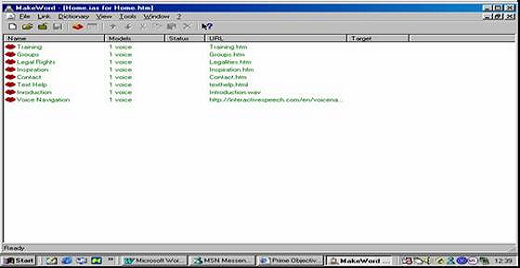 Makeword - hyperlinks now voice activated.
